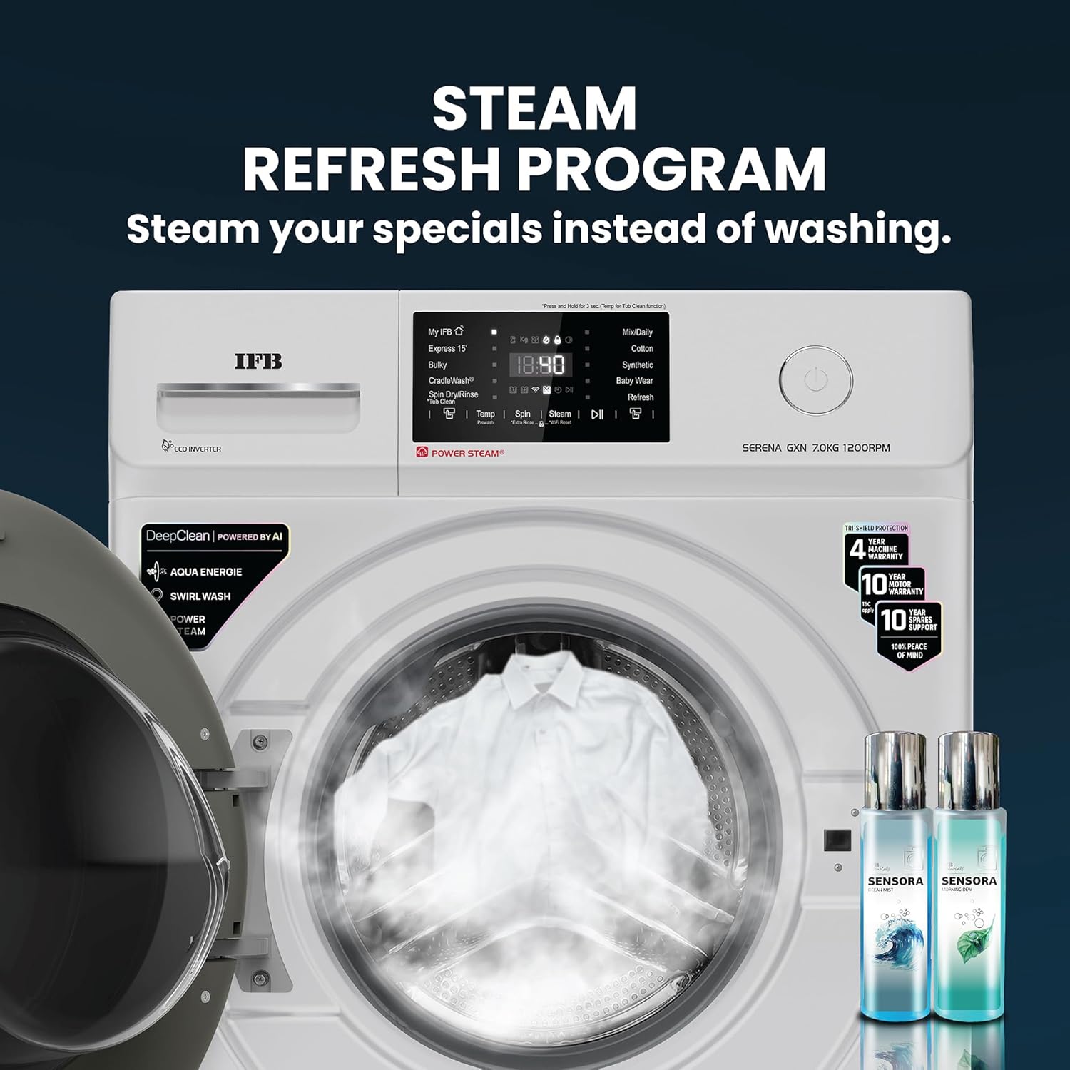 IFB 7 Kg 5 Star, DeepClean® Technology, AI Powered, WiFi, Fully Automatic Front Load Washing Machine - Image 2